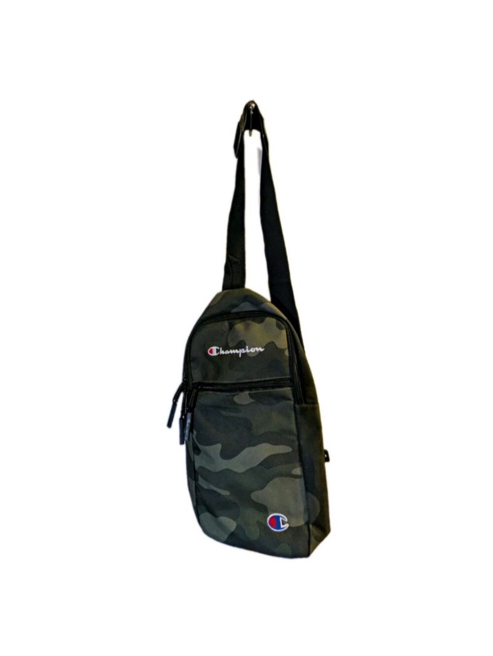 Champion Camo Sling Bag in Olive and Black